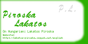 piroska lakatos business card